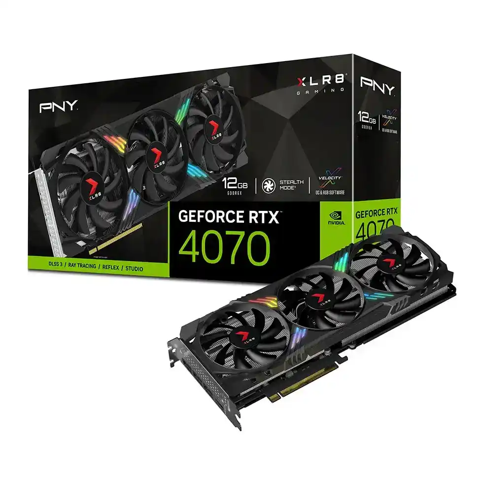 PNY NVIDIA GeForce RTX 4070 12GB XLR8 VERTO Ada Lovelace Graphics Card